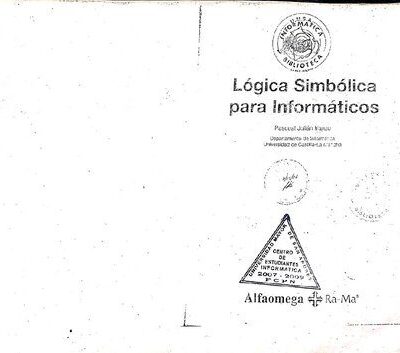خرید و دانلود نسخه کامل کتاب Lógica Simbólica para Informáticos.