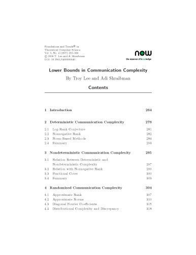 خرید و دانلود نسخه کامل کتاب Lower Bounds in Communication Complexity (Foundations and Trends in Theoretical Computer Science)_686396d87a330.jpeg خرید و دانلود نسخه کامل کتاب Lower Bounds in Communication Complexity (Foundations and Trends in Theoretical Computer Science)