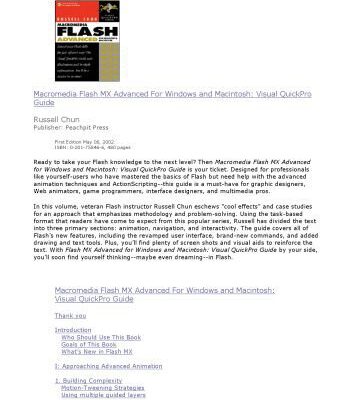 خرید و دانلود نسخه کامل کتاب Macromedia Flash MX Advanced for Windows and Macintosh Visual QuickPro Guide