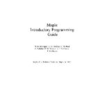خرید و دانلود نسخه کامل کتاب Maple Introductory Programming Guide