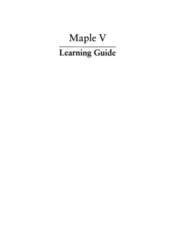 خرید و دانلود نسخه کامل کتاب Maple V: Learning Guide_687fa6a5dc91c.jpeg خرید و دانلود نسخه کامل کتاب Maple V: Learning Guide