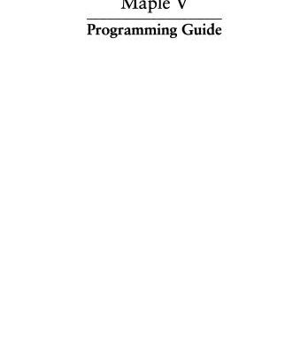 خرید و دانلود نسخه کامل کتاب Maple V Programming Guide