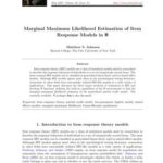 خرید و دانلود نسخه کامل کتاب Marginal Maximum Likelihood Estimation of Item Response Models in R + Code