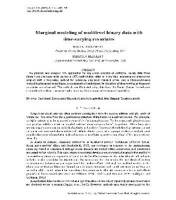 خرید و دانلود نسخه کامل کتاب Marginal modeling of multilevel binary data with time-varying covariates