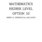 خرید و دانلود نسخه کامل کتاب Mathematics Higher Level Option 10: Series & Differential Equations