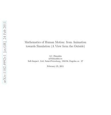 خرید و دانلود نسخه کامل کتاب Mathematics of Human Motion. From Animation towards Simulation (A View form the Outside)