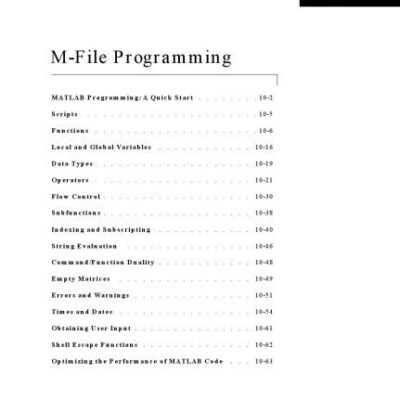 خرید و دانلود نسخه کامل کتاب MATLAB Programming