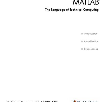 خرید و دانلود نسخه کامل کتاب MATLAB The Language of Technical Computing (Getting Started with MATLAB) ~ Version 7