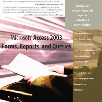 خرید و دانلود نسخه کامل کتاب Microsoft Access 2003 Forms, Reports, and Queries (Business Solutions)