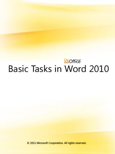 خرید و دانلود نسخه کامل کتاب Microsoft Corp. Basic Tasks in Word 2010_687c9c72469bb.jpeg خرید و دانلود نسخه کامل کتاب Microsoft Corp. Basic Tasks in Word 2010