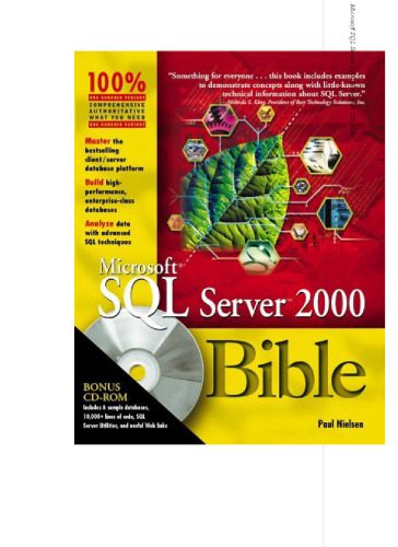 خرید و دانلود نسخه کامل کتاب Microsoft SQL Server 2000 Bible with CD-ROM_6871128f1b31b.jpeg خرید و دانلود نسخه کامل کتاب Microsoft SQL Server 2000 Bible with CD-ROM