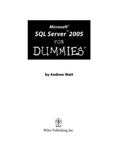 خرید و دانلود نسخه کامل کتاب Microsoft SQL Server 2005 for dummies