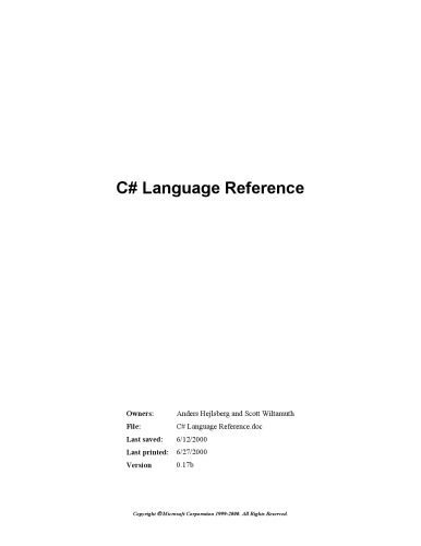 خرید و دانلود نسخه کامل کتاب Microsoft Visual C♯ .Net language reference_687b6306bdfc5.jpeg خرید و دانلود نسخه کامل کتاب Microsoft Visual C♯ .Net language reference
