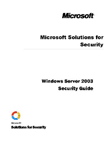 خرید و دانلود نسخه کامل کتاب Microsoft Windows Server 2003 Security Guide_6870de9294c41.jpeg خرید و دانلود نسخه کامل کتاب Microsoft Windows Server 2003 Security Guide