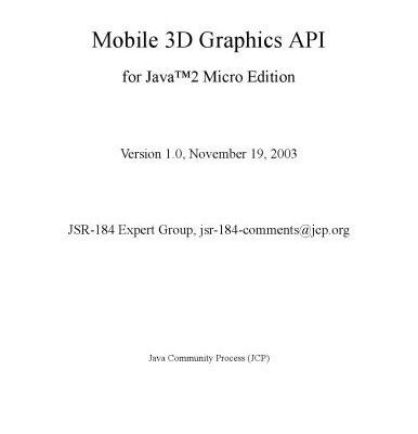 خرید و دانلود نسخه کامل کتاب Mobile 3D Graphics API for Java 2 Micro Edition, Version 1.0