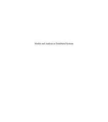 خرید و دانلود نسخه کامل کتاب Models and Analysis for Distributed Systems