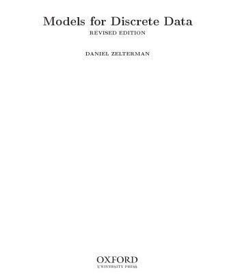 خرید و دانلود نسخه کامل کتاب Models for discrete data