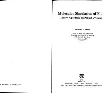 خرید و دانلود نسخه کامل کتاب Molecular Simulation of Fluids: Theory, Algorithms and object orientation