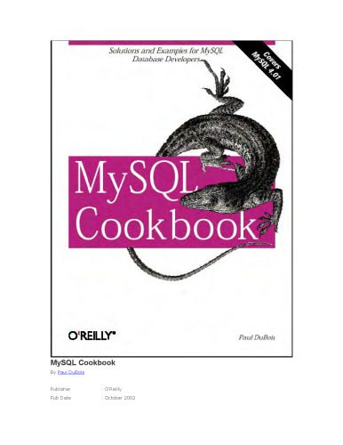 خرید و دانلود نسخه کامل کتاب MySQL Cookbook, 1st edition_68677fea3a38c.jpeg خرید و دانلود نسخه کامل کتاب MySQL Cookbook, 1st edition