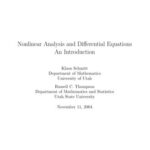 خرید و دانلود نسخه کامل کتاب Nonlinear Analysis and Differential Equations. An Introduction