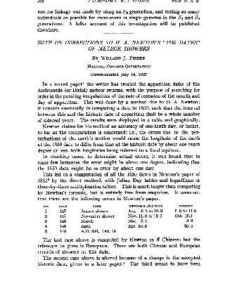 خرید و دانلود نسخه کامل کتاب Note on Corrections to H. A. Newtons 1850 Dates of Meteor Showers