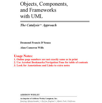 خرید و دانلود نسخه کامل کتاب Objects, Components, and Frameworks with UML : The Catalysis(SM) Approach (Addison-Wesley Object Technology Series)