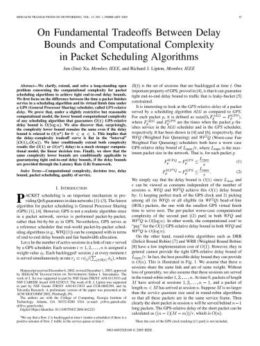 خرید و دانلود نسخه کامل کتاب On Fundamental Tradeoffs Between Delay Bounds and Computational Complexity in Packet Scheduling Algorithms_6880b8462ec4d.jpeg خرید و دانلود نسخه کامل کتاب On Fundamental Tradeoffs Between Delay Bounds and Computational Complexity in Packet Scheduling Algorithms