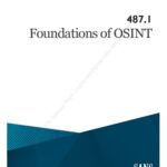 خرید و دانلود نسخه کامل کتاب Open Source (OSINT) Intelligence Gathering and Analysis – SANS SEC487