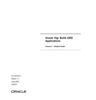 خرید و دانلود نسخه کامل کتاب Oracle 10g – Build J2EE Applications. Student Guide – Volue 1