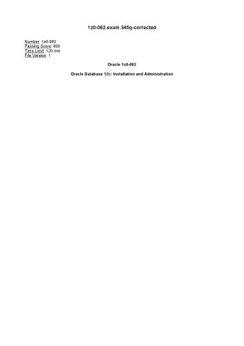 خرید و دانلود نسخه کامل کتاب Oracle 1Z0-062 Exam. 345q. Corrected_6867091658bdb.jpeg خرید و دانلود نسخه کامل کتاب Oracle 1Z0-062 Exam. 345q. Corrected