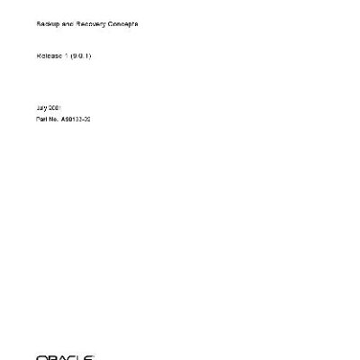 خرید و دانلود نسخه کامل کتاب Oracle 9i. Backup and Recovery Concepts