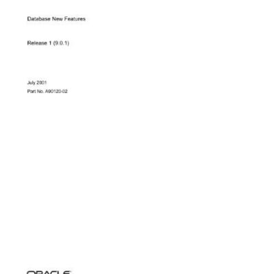 خرید و دانلود نسخه کامل کتاب Oracle 9i Database New Features (Part No A90120-02) (Release 9 0 1)