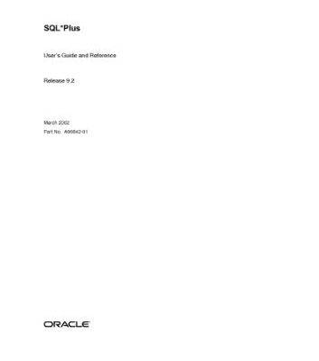 خرید و دانلود نسخه کامل کتاب Oracle 9i Rel 2 SQLPLUS User Gude Reference