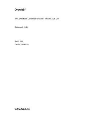 خرید و دانلود نسخه کامل کتاب Oracle 9i Rel 2 XML Database Developers Guide