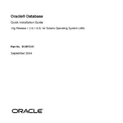 خرید و دانلود نسخه کامل کتاب Oracle Database Quick Installation Guide 10g Release 1 (10.1.0.3) for the Solaris Operating System (x86)
