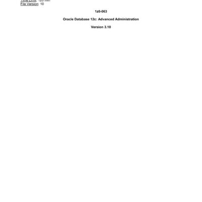 خرید و دانلود نسخه کامل کتاب Oracle Exam. 1z0-063.by.me.249q v.10