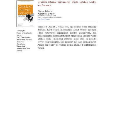 خرید و دانلود نسخه کامل کتاب Oracle8i internal services for waits, latches, locks and memory