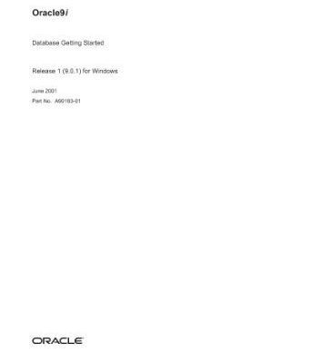 خرید و دانلود نسخه کامل کتاب Oracle9i Database Getting Started (Part No A90163-01) (Release 9 0 1)