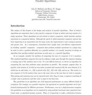 خرید و دانلود نسخه کامل کتاب Parallel Algorithms
