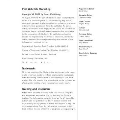 خرید و دانلود نسخه کامل کتاب Perl Web Site Workshop