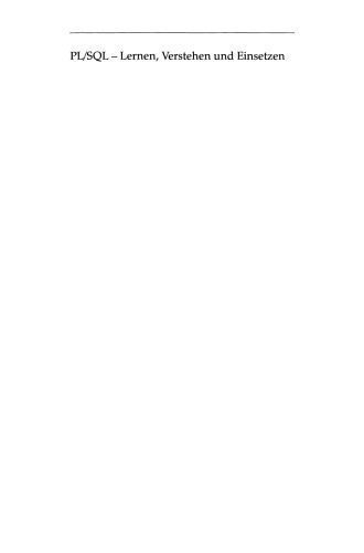 خرید و دانلود نسخه کامل کتاب PL/SQL: Lernen, Verstehen und Einsetzen