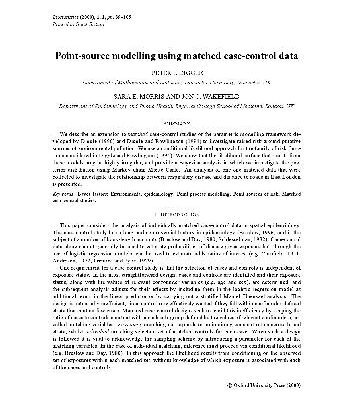 خرید و دانلود نسخه کامل کتاب Point-source modelling using matched case-control data
