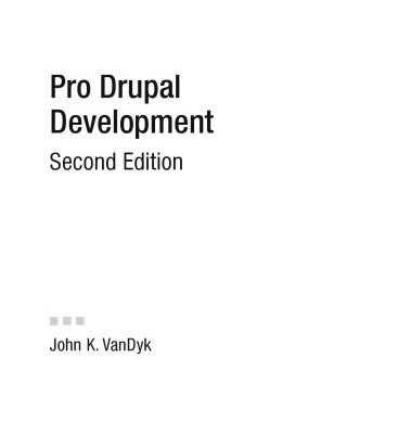 خرید و دانلود نسخه کامل کتاب Pro Drupal Development