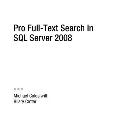 خرید و دانلود نسخه کامل کتاب Pro Full-Text Search in SQL Server 2008