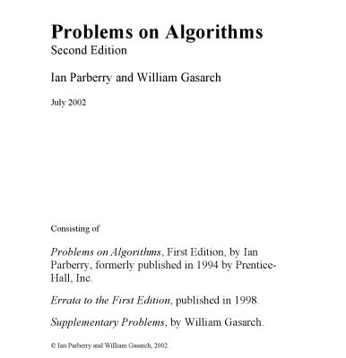 خرید و دانلود نسخه کامل کتاب Problems on algorithms
