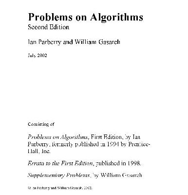 خرید و دانلود نسخه کامل کتاب Problems on Algorithms
