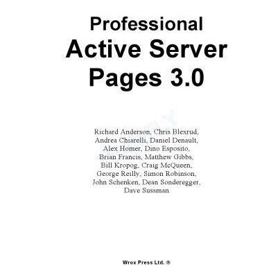 خرید و دانلود نسخه کامل کتاب Professional Active Server Pages 3.0