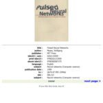 خرید و دانلود نسخه کامل کتاب Pulsed Neural Networks