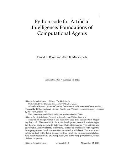 خرید و دانلود نسخه کامل کتاب Python code for Artificial Intelligence: Foundations of Computational Agents_687546c6b888f.jpeg خرید و دانلود نسخه کامل کتاب Python code for Artificial Intelligence: Foundations of Computational Agents