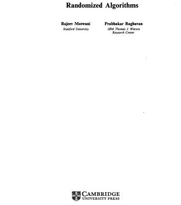 خرید و دانلود نسخه کامل کتاب Randomized algorithms